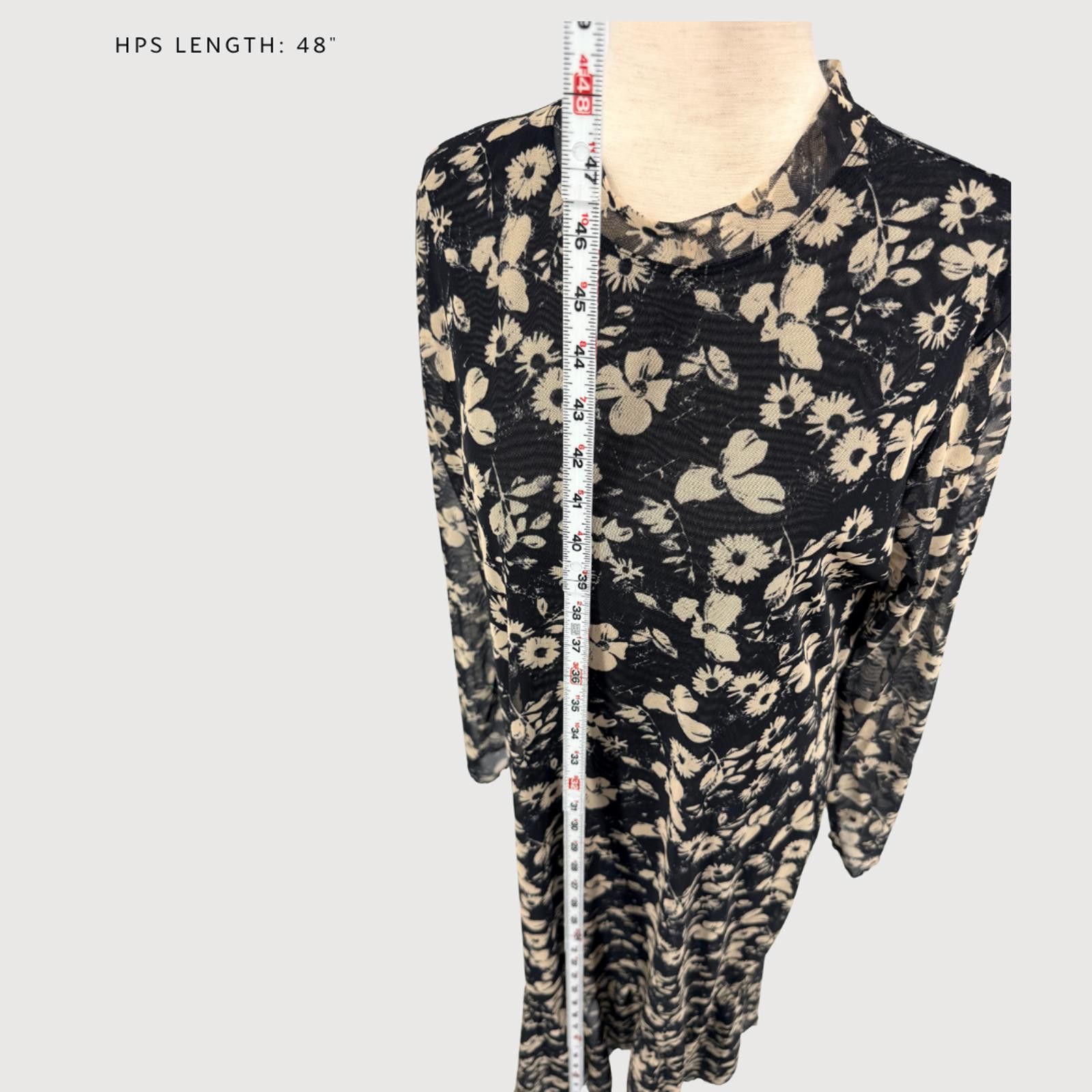 Other & Other Stories Floral Mesh Midi Dress Whimsical Goth L Size L / US 10 / IT 46 - 8 Thumbnail