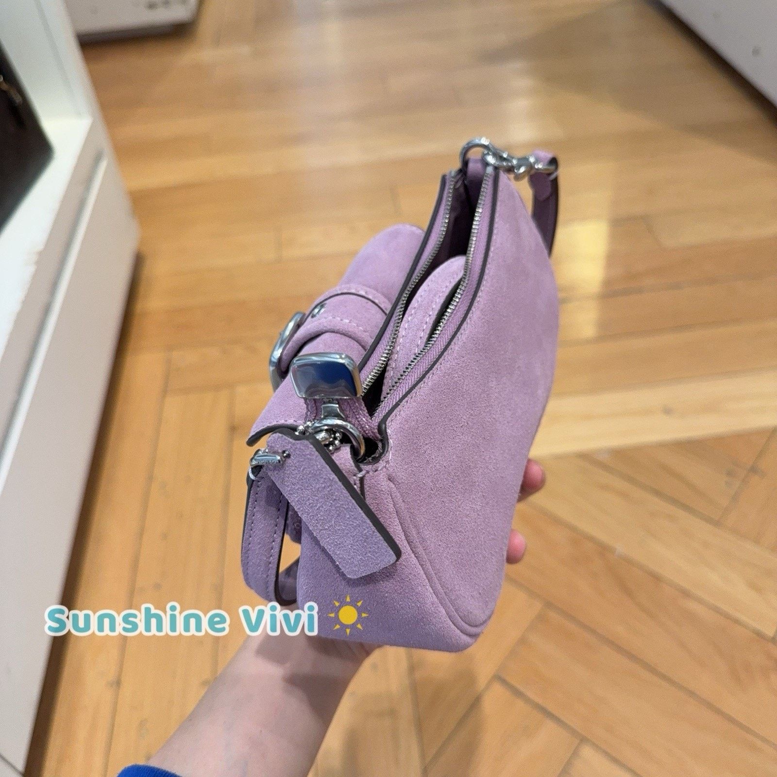 Coach NWT Coach Ashton Mini Shoulder Bag CDB12 Silver/Light Violet Size ONE SIZE - 5 Thumbnail