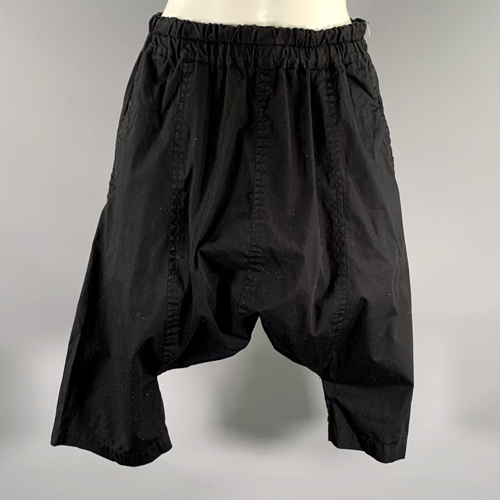 Comme des Garcons Girl COMME des GARCONS Drop crotch Shorts Black Cotton Size S Womens Size 28" / US 6 / IT 42 - 2 Thumbnail
