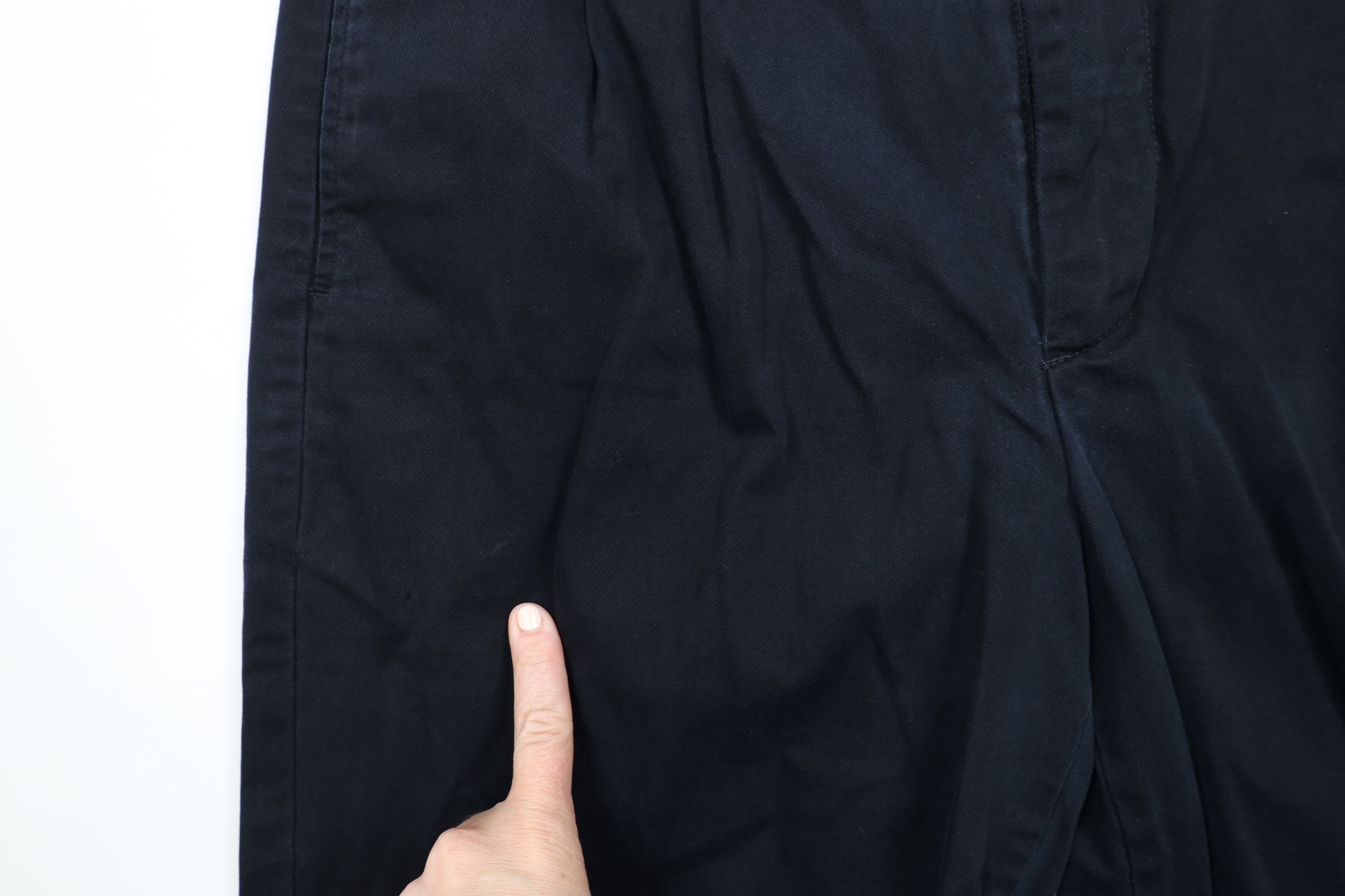 Cabelas × Vintage Vintage Cabelas Pleated Cuffed Straight Leg Chino Pants Navy Size US 36 / EU 52 - 6 Thumbnail