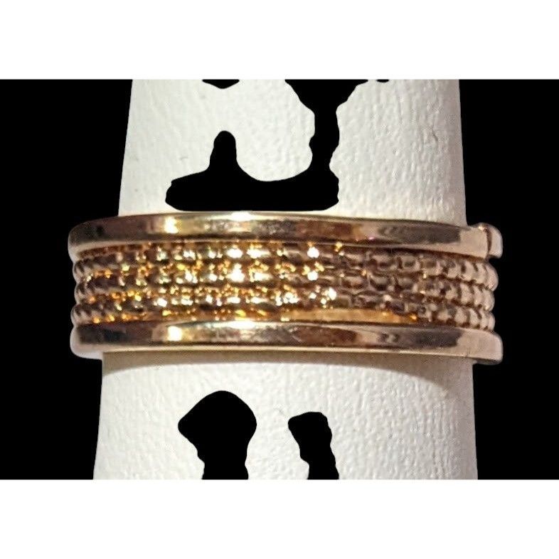 Other Gold Tone Rope Textured Fashion Ring Size 7 Size ONE SIZE - 6 Thumbnail