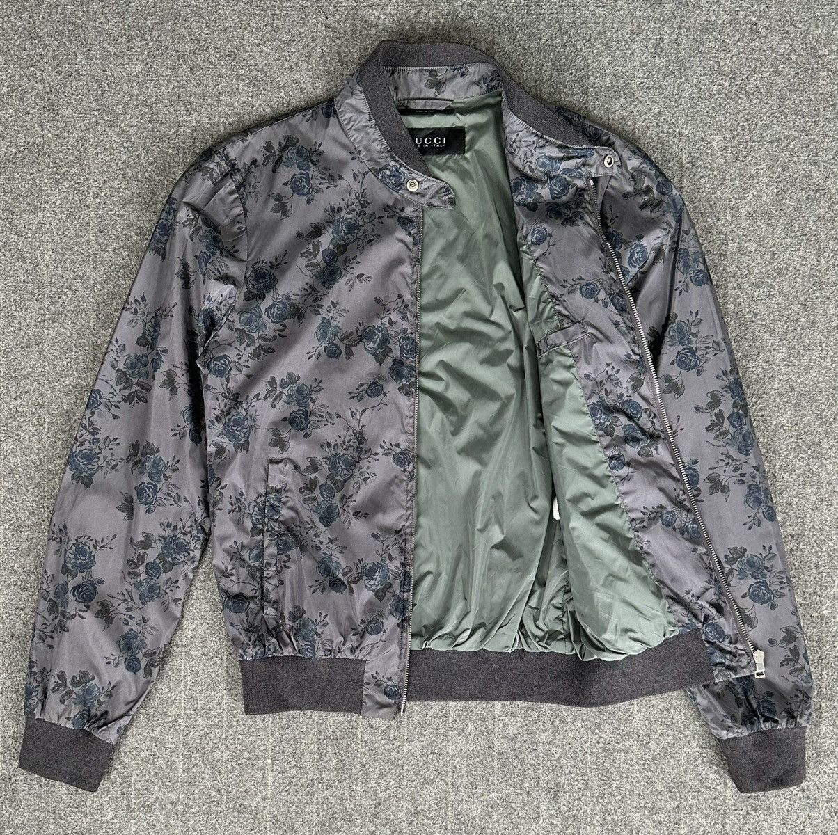 Gucci Gucci - Frida Giannini 2012 Floral Print MA-1 Bomber Jacket Size US S / EU 44-46 / 1 - 3 Thumbnail