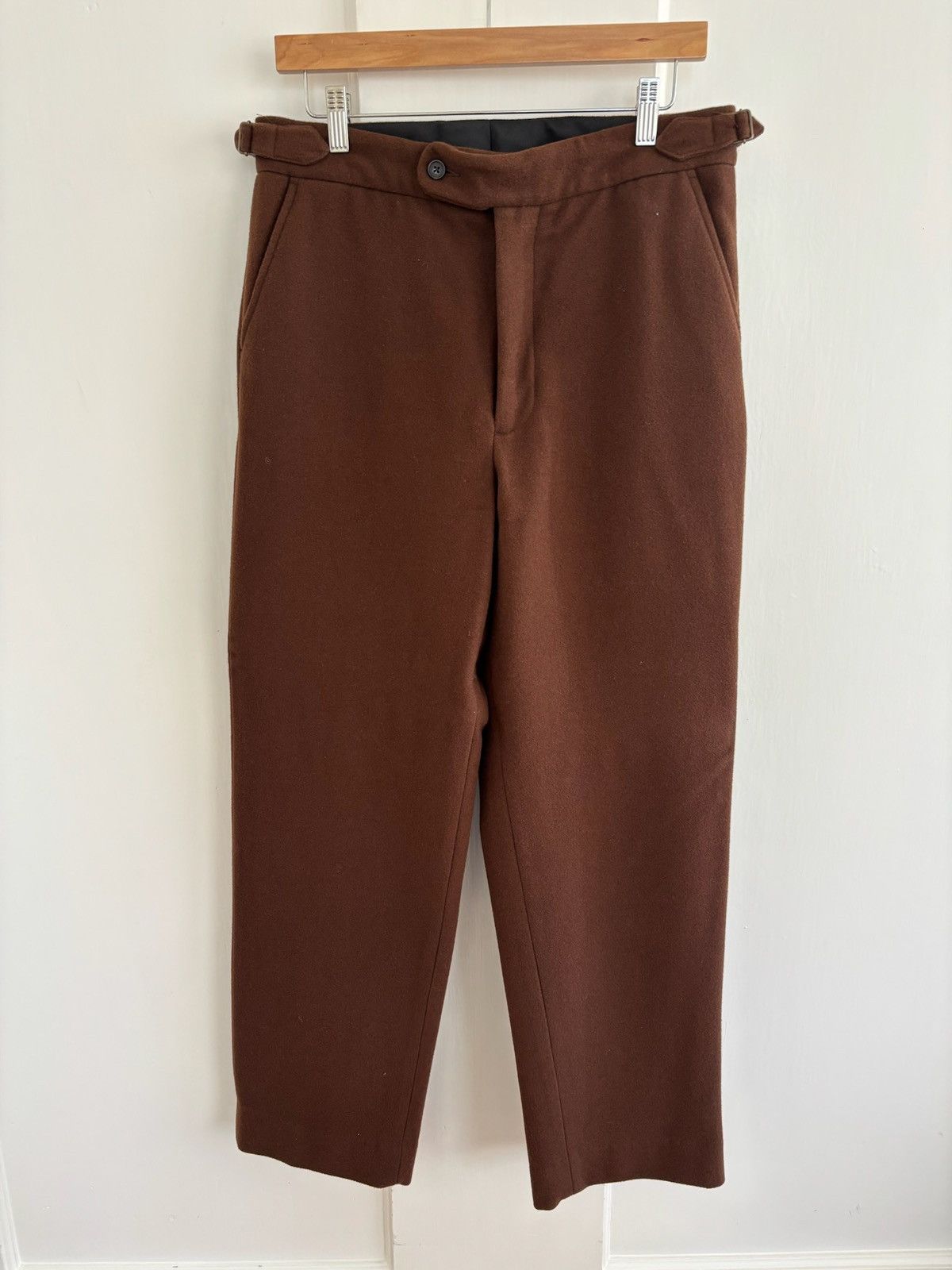 Bode Bode Brown Wool Straight Trousers Size US 32 / EU 48 - 1 Thumbnail