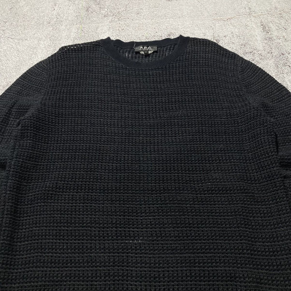 A.P.C. A.P.C. Semi-Sheer Transparency Knit Sweatshirt Charcoal Size US M / EU 48-50 / 2 - 4 Thumbnail