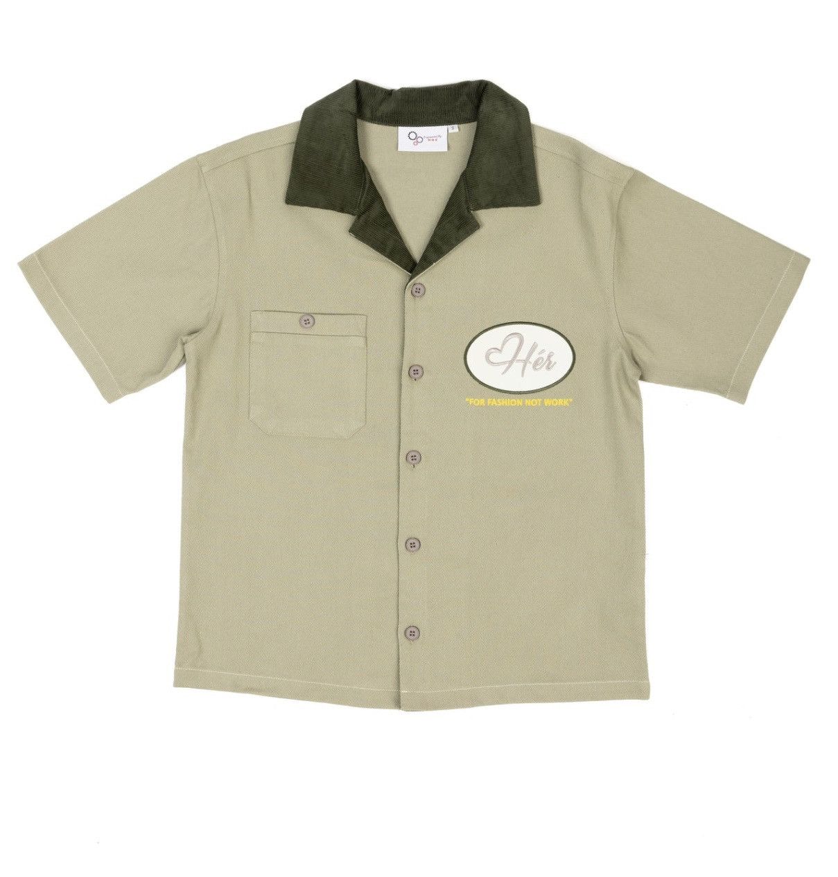 Hypebeast Women’s SILVER SAGE "Hér" WORKSHIRT size small Size S / US 4 / IT 40 - 1 Thumbnail