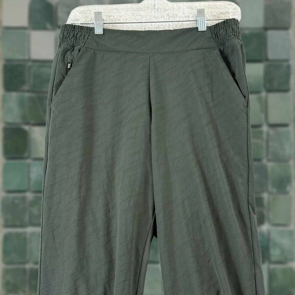 Athleta VINTAGE Athleta Brooklyn Jogger Pants Womens Size 6 Green Textured Gym Athleisure Size 28" / US 6 / IT 42 - 1 Thumbnail