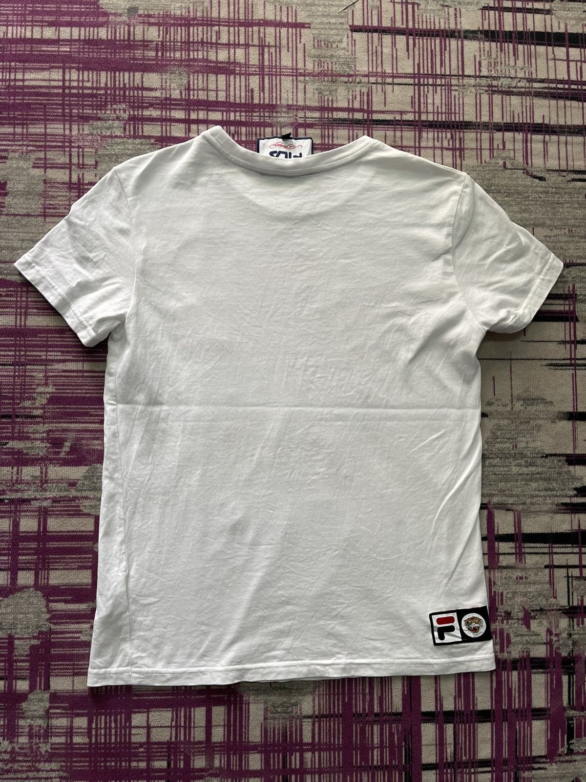 Ed Hardy FILA X ED HARDY GRAPHIC TEE “LOVE KILLS SLOWLY” SKULL DESIGN Size S / US 4 / IT 40 - 9 Thumbnail