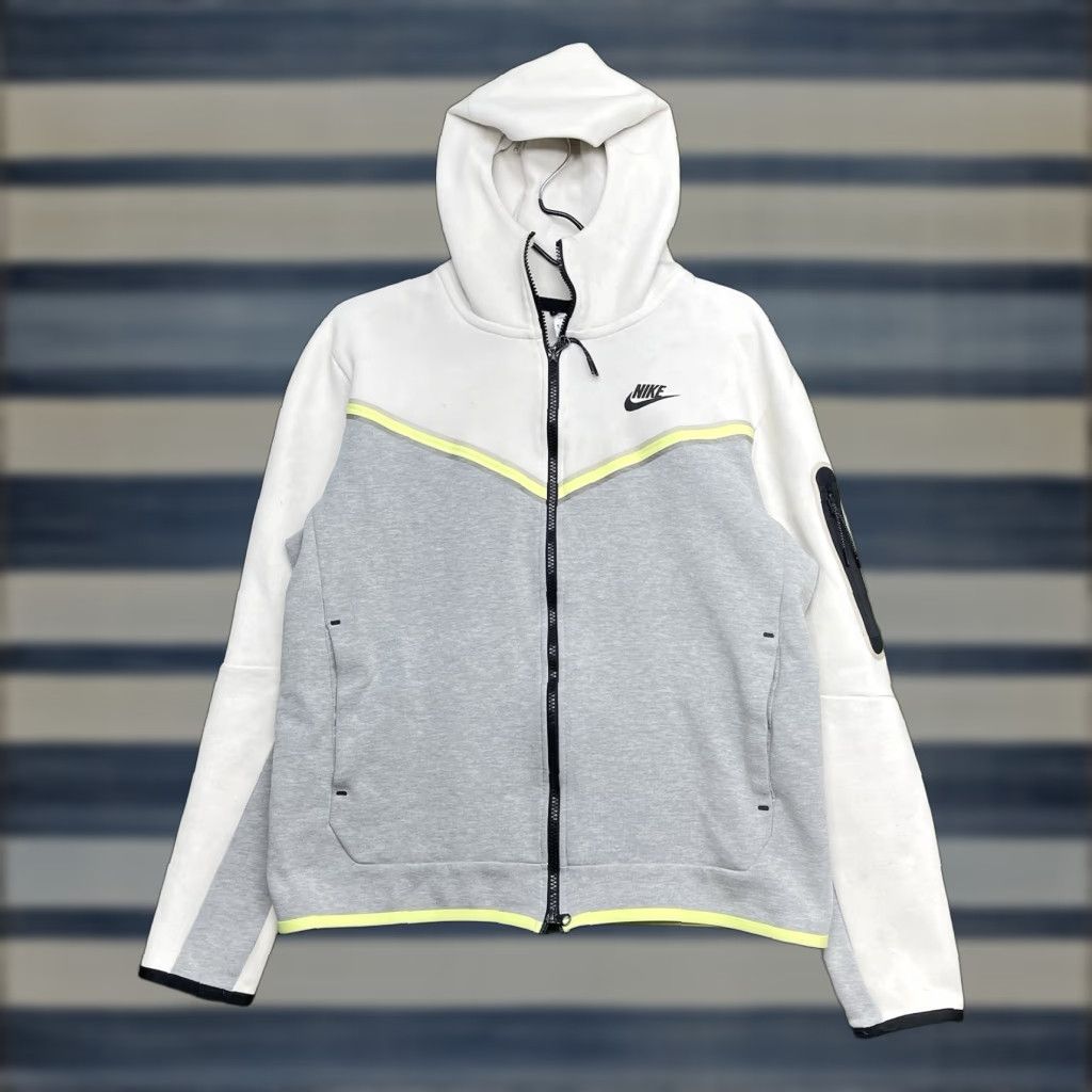 Jacket Grey And Volt Nike Hoodie Nike Sportswear Air Fleece