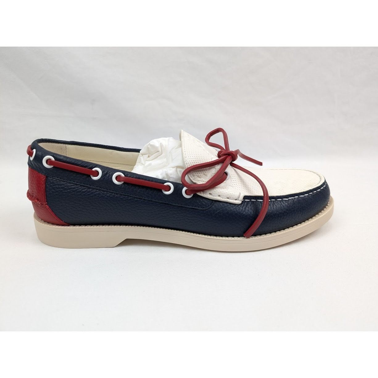 Gucci o1rshd1 Riverside Calf Shoes in Blue/Off White Size US 8.5 / EU 41-42 - 3 Thumbnail