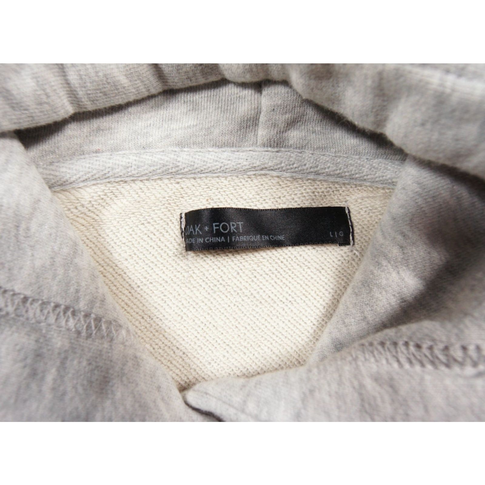 Oak + Fort Oak + Fort Sweatshirt Mens Large Gray Oversized Hoodie Pullover Colorblock Adult Size US L / EU 52-54 / 3 - 6 Thumbnail