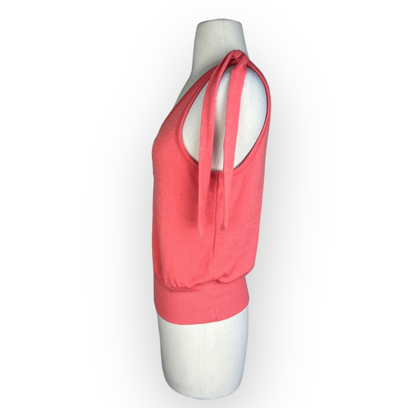 Gap GAP Softspun Tie Strap Tank Top Coral Wite Tag Vintage Size S / US 4 / IT 40 - 2 Thumbnail