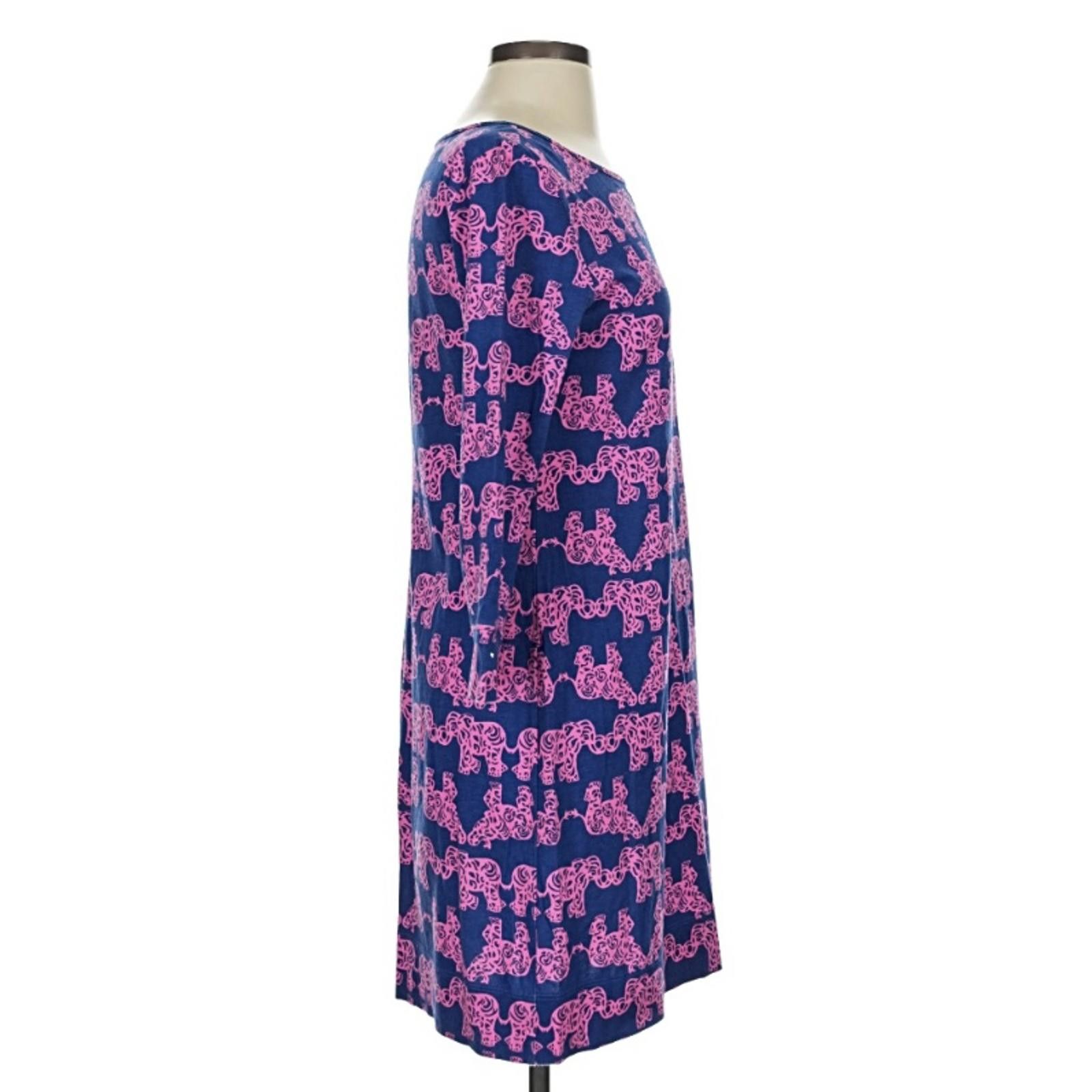Other Lilly Pulitzer Marlowe Dress Size S Elephant Pink Blue Size S / US 4 / IT 40 - 5 Thumbnail