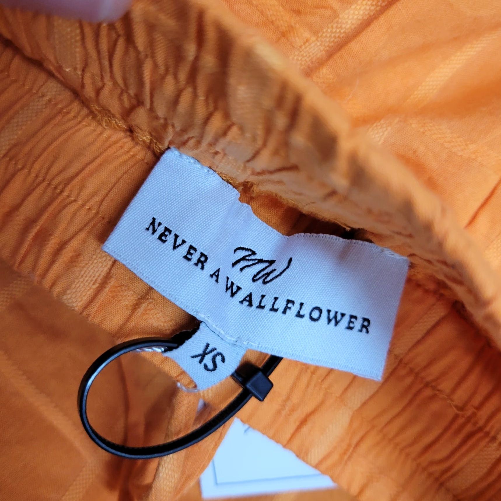 Vintage VINTAGE Never a wallflower Orange Plaid Mini Skirt Cotton XS NWT Women’s Short with Pockets Elastic Waist Drawstring Sz XS Womens Size 26" / US 2 / IT 38 - 3 Thumbnail