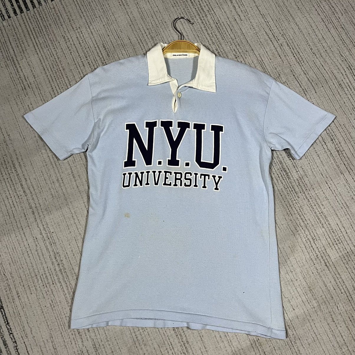 Vintage Vintage N.Y.U. University single stich polo Size US S / EU 44-46 / 1 - 3 Thumbnail