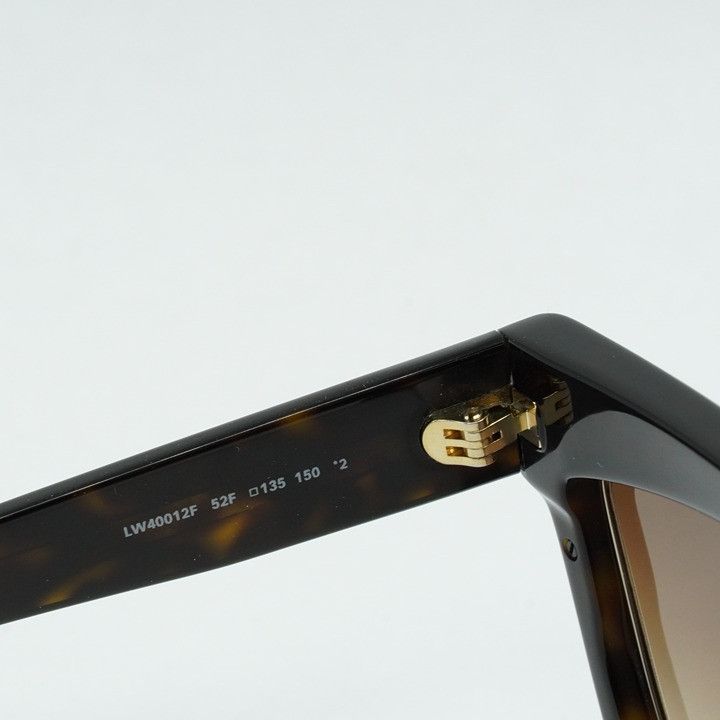 Loewe Loewe LW40012F 52F Sunglasses Dark Havana Shield Frame Size ONE SIZE - 7 Thumbnail