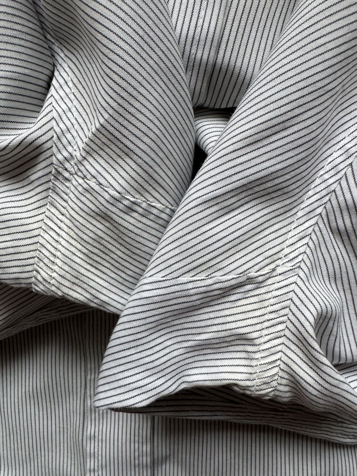 Raf Simons Raf Simons SS02 Double Collar Pinstripe Button-Up Shirt Size US S / EU 44-46 / 1 - 13 Thumbnail