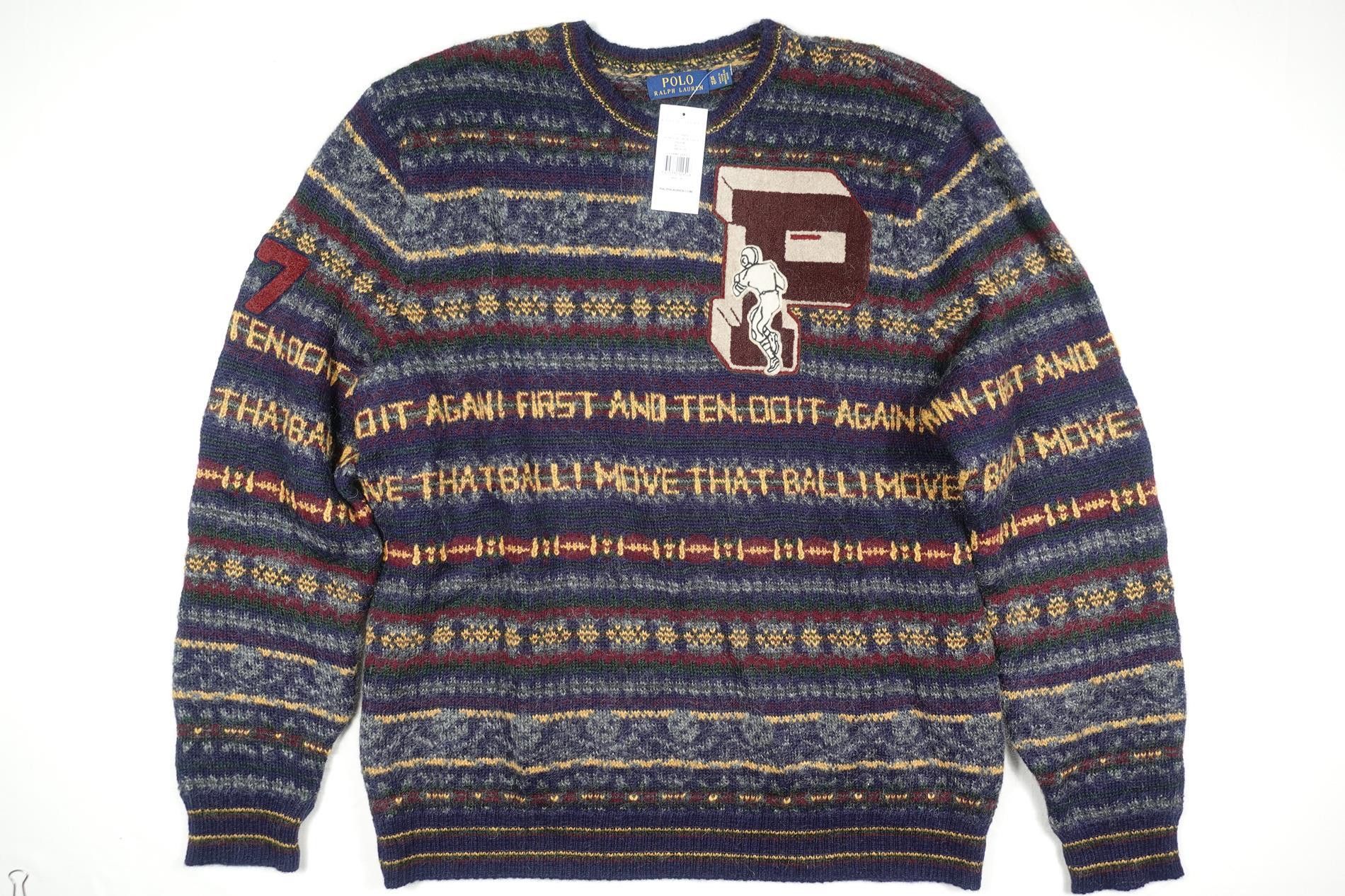 Polo Ralph Lauren Polo Ralph Lauren Sweater Letterman Rugby Fair Isle NWT XL Size US XL / EU 56 / 4 - 1 Thumbnail