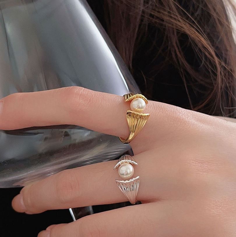 Other NEW 925 Silver Ring Women's Scallop Open Ring Size ONE SIZE - 7 Thumbnail
