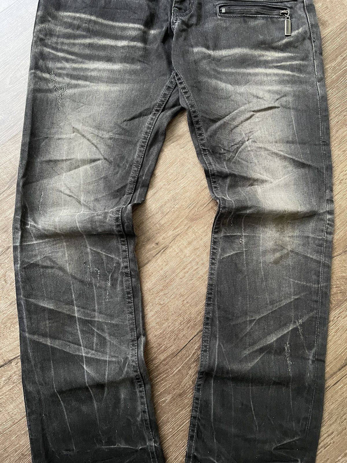 If Six Was Nine Semantic Design Punk Spiked Denim Size US 31 - 3 Thumbnail