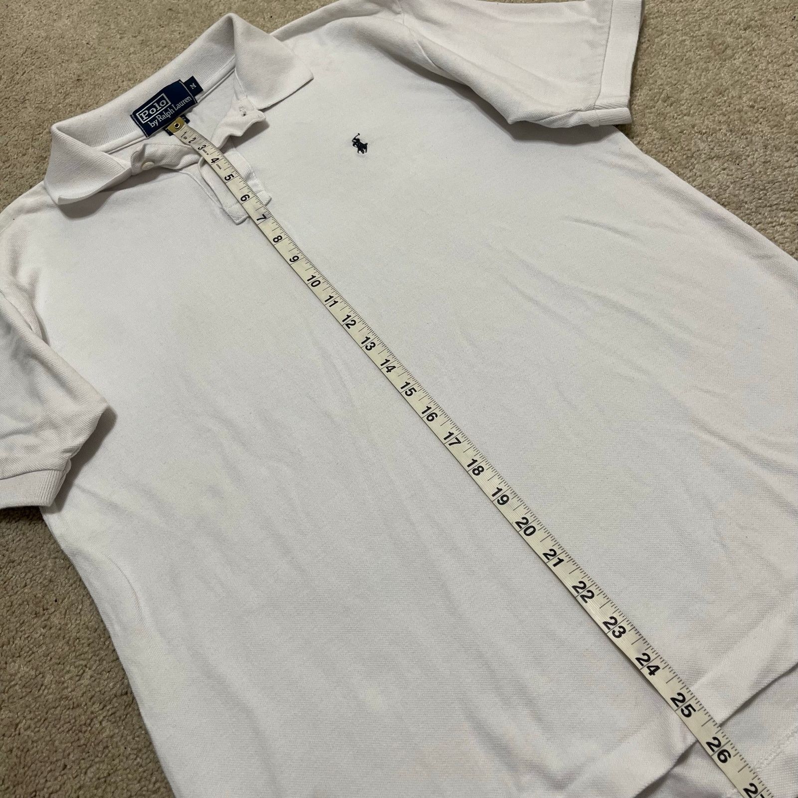 Polo Ralph Lauren Polo Ralph Lauren Solid White Polo Shirt Medium Size US M / EU 48-50 / 2 - 6 Thumbnail