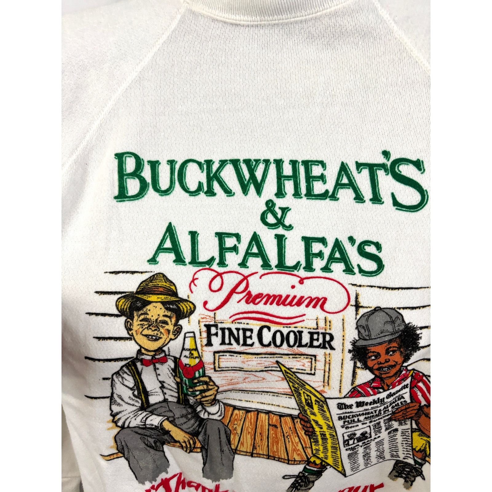 Tultex VTG 80s Buckwheat & Alfalfa Premium Sweatshirt L Tultex USA Size US XL / EU 56 / 4 - 10 Thumbnail