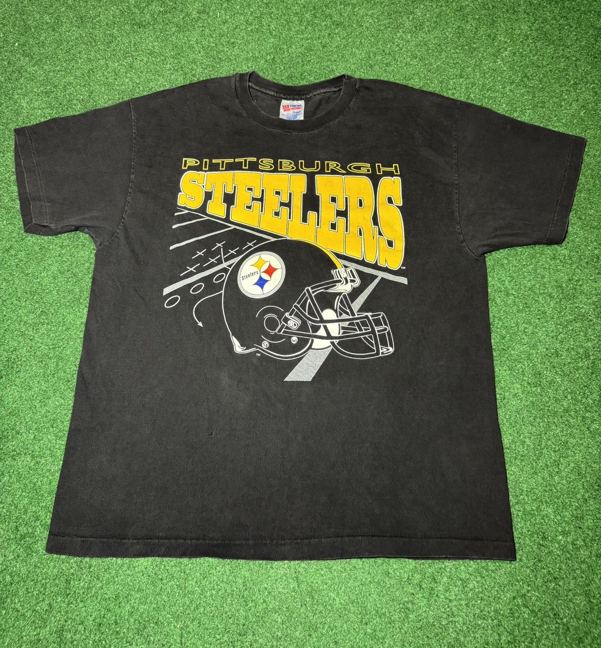 NFL × Vintage Vintage 90s Pittsburgh Steelers Retro Big Graphic T Shirt Size US XL / EU 56 / 4 - 1 Thumbnail
