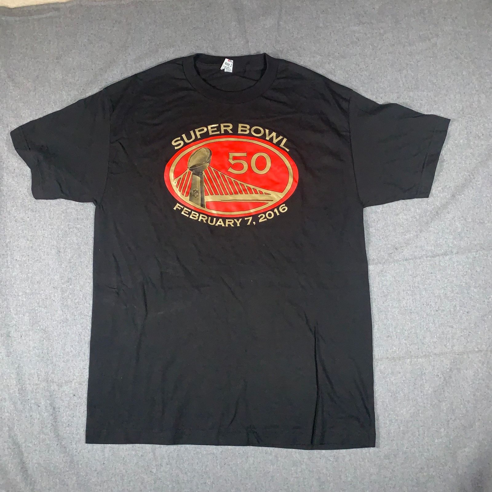 AAA Superbowl 50 Tshirt Large (Panthers vs Broncos) Mens Size US L / EU 52-54 / 3 - 1 Thumbnail