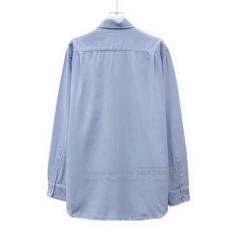 Loro Piana Loro Piana Sky Blue Cotton Collar Single Button Long Sleev Size L / US 10 / IT 46 - 2 Thumbnail