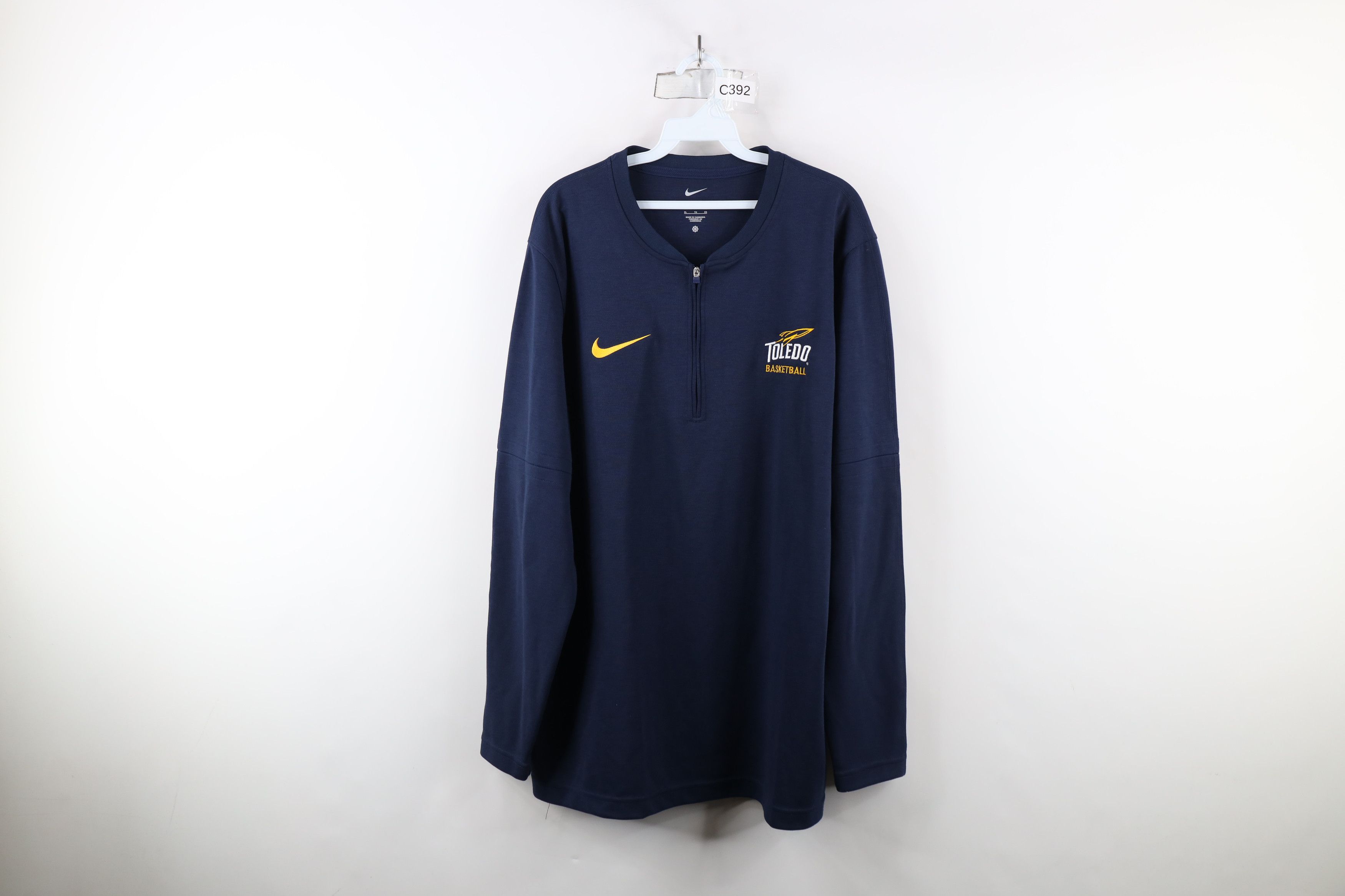Nike × Vintage Nike University of Toledo Basketball Half Zip Sweater Blue Size US XL / EU 56 / 4 - 1 Thumbnail