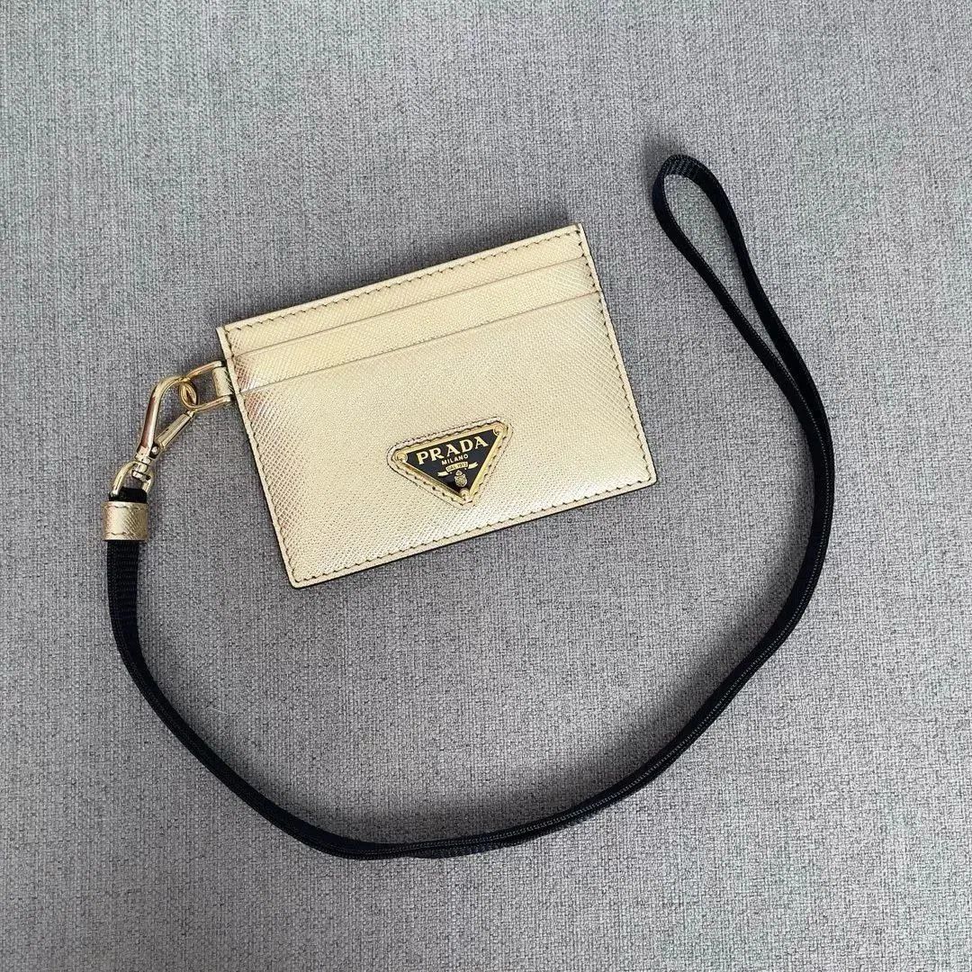 Prada Prada Limited Edition Triangle Logo Leather Card Holder. Size ONE SIZE - 2 Thumbnail
