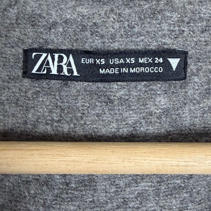 Zara Zara Light Gray V Neck Wool Blend Sweater Boho Coquette XS Size S / US 4 / IT 40 - 3 Thumbnail