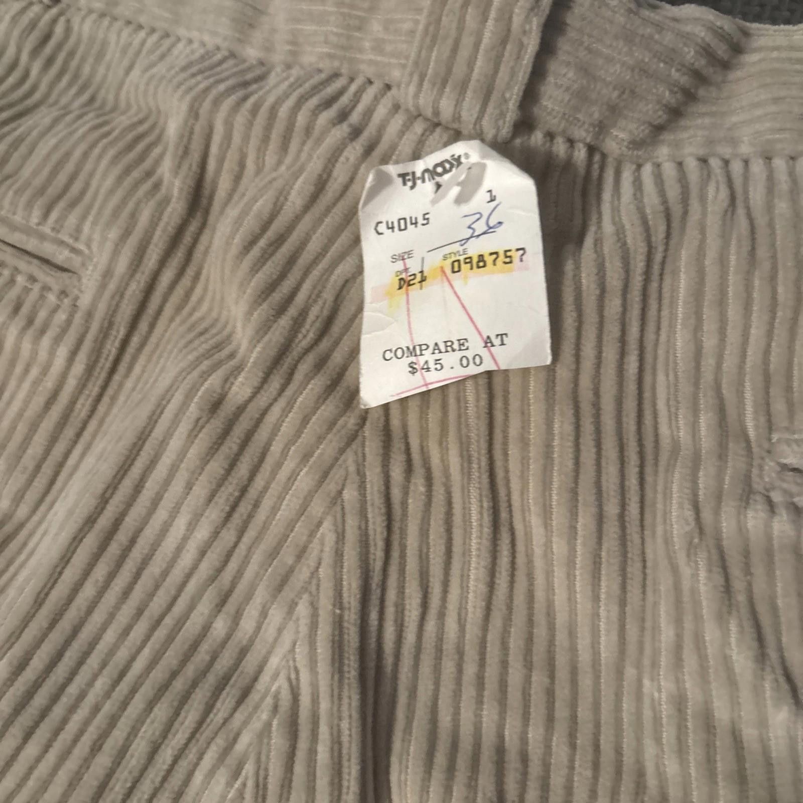 Perry Ellis Perry Ellis Cotton Corduroy Pants 36x32 Tan Khaki New NWT Size US 36 / EU 52 - 9 Thumbnail