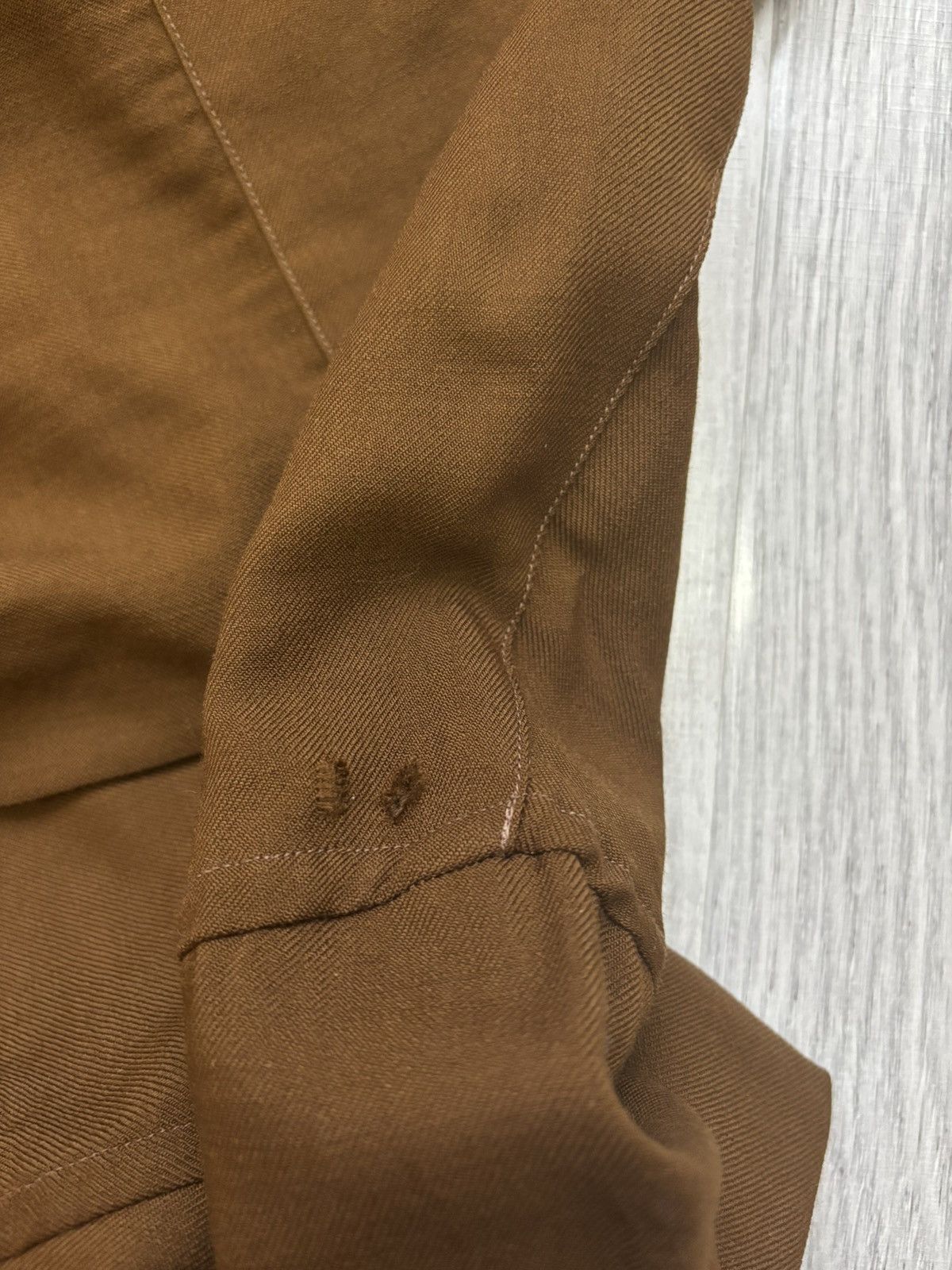 Tokio Kumagai Tokio Kumagai Brown Button Down Wool Shirt Size US M / EU 48-50 / 2 - 9 Thumbnail