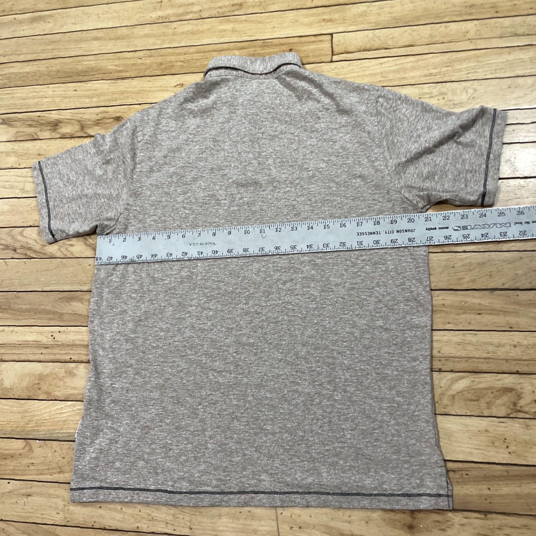 Vintage ROWM Polo Shirt Men L Brown Tan Preppy Western Stretch Golf Stitch Size US L / EU 52-54 / 3 - 7 Thumbnail