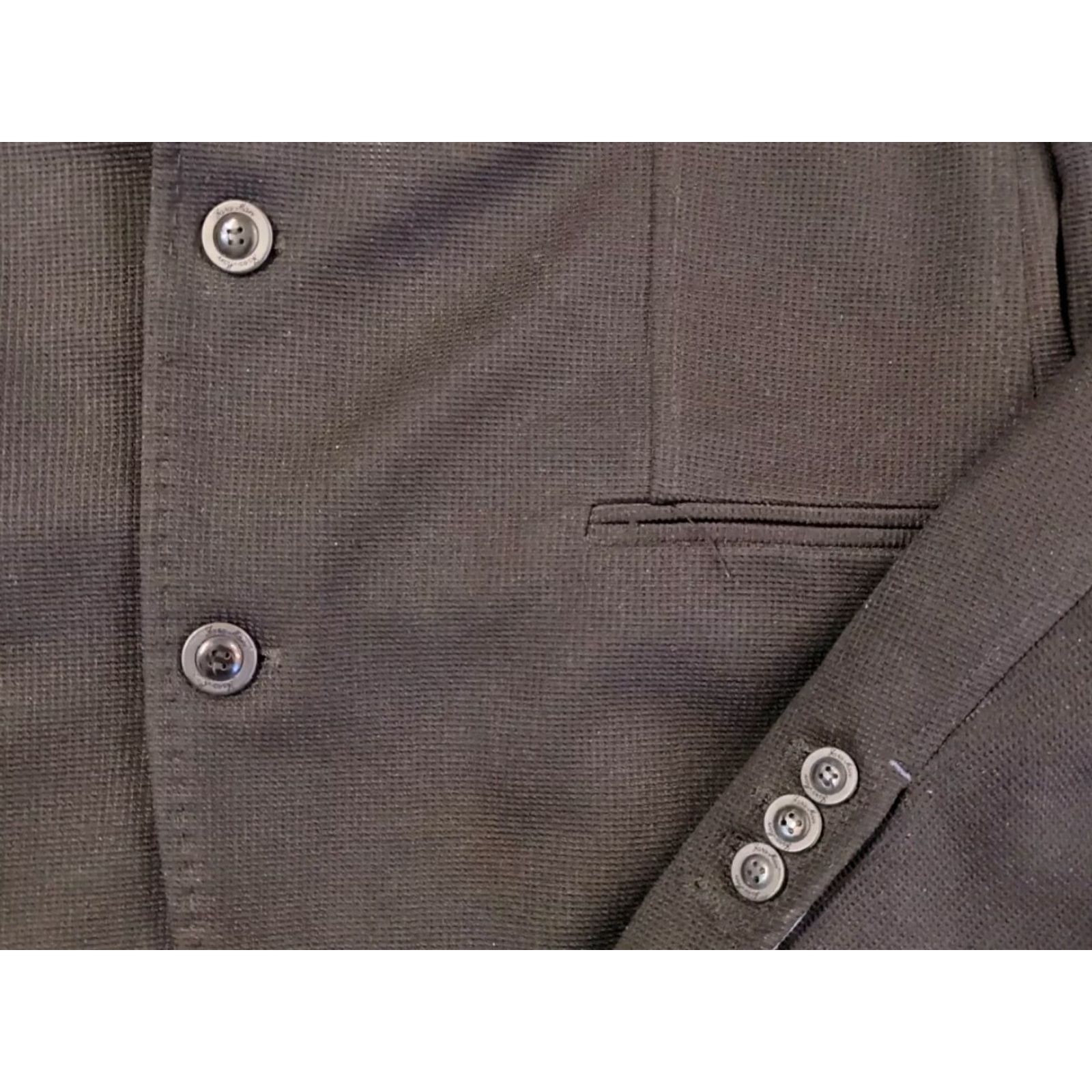 Zara Zara Blazer Mens 42 Jacket Black Tuxedo Dress Casual Pocket Square Size 42R - 6 Thumbnail