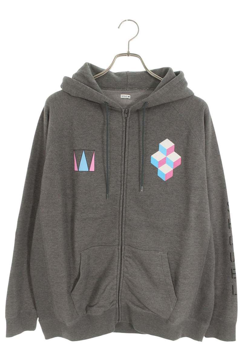 トップス FORSOMEONE SWEAT PUFFER HOODIE grey 48