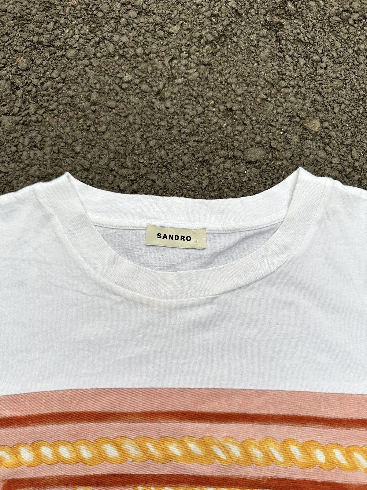 Sandro SANDRO PARIS TSHIRT WITH PRINTED INSERT Size L / US 10 / IT 46 - 4 Thumbnail