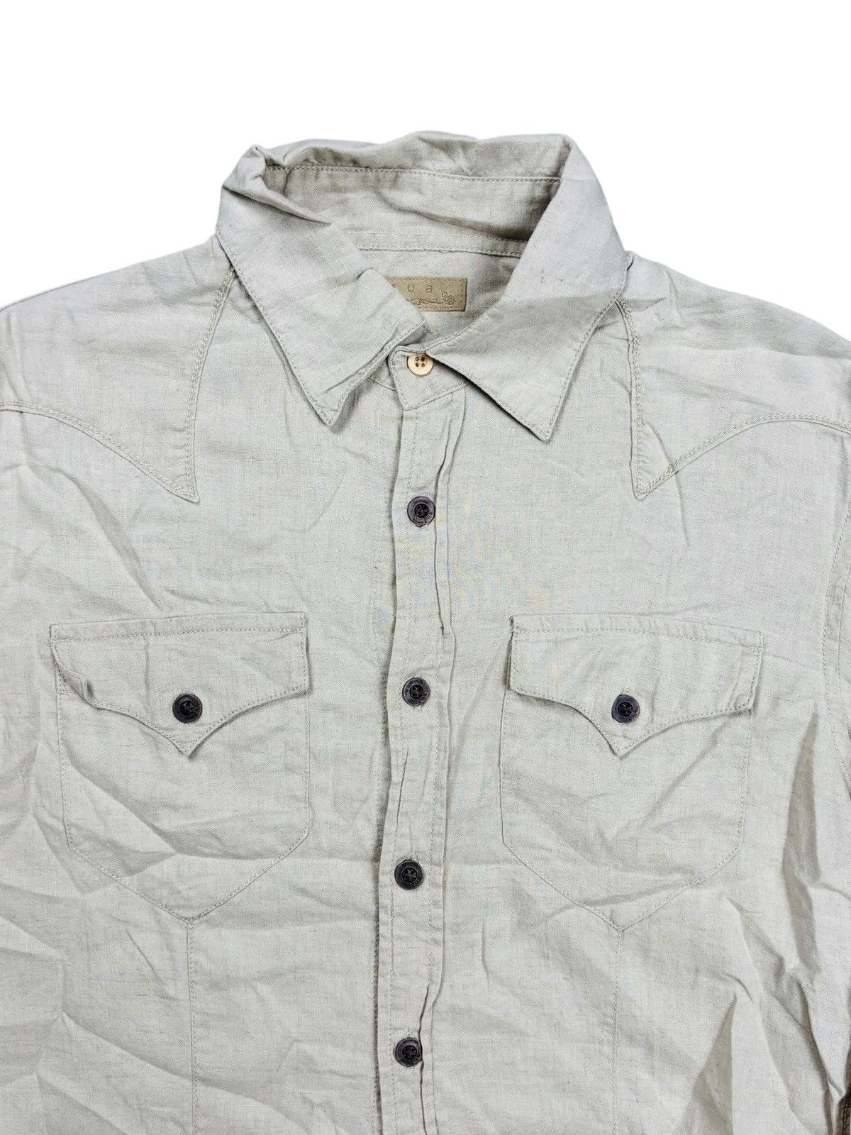 GOA 2000s GOA - Raw Unfinished Line Western Shirt Size US M / EU 48-50 / 2 - 5 Thumbnail