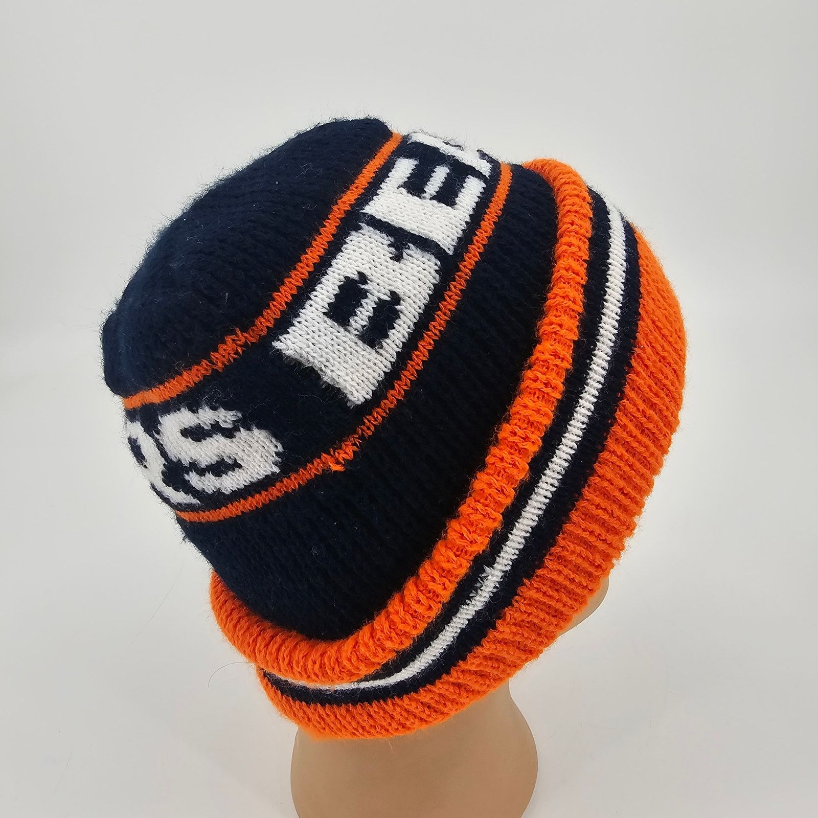 NFL × Vintage Vintage 90's Chicago Bear Cuffed Beanie Winter Hat Retro NFL Size ONE SIZE - 4 Thumbnail
