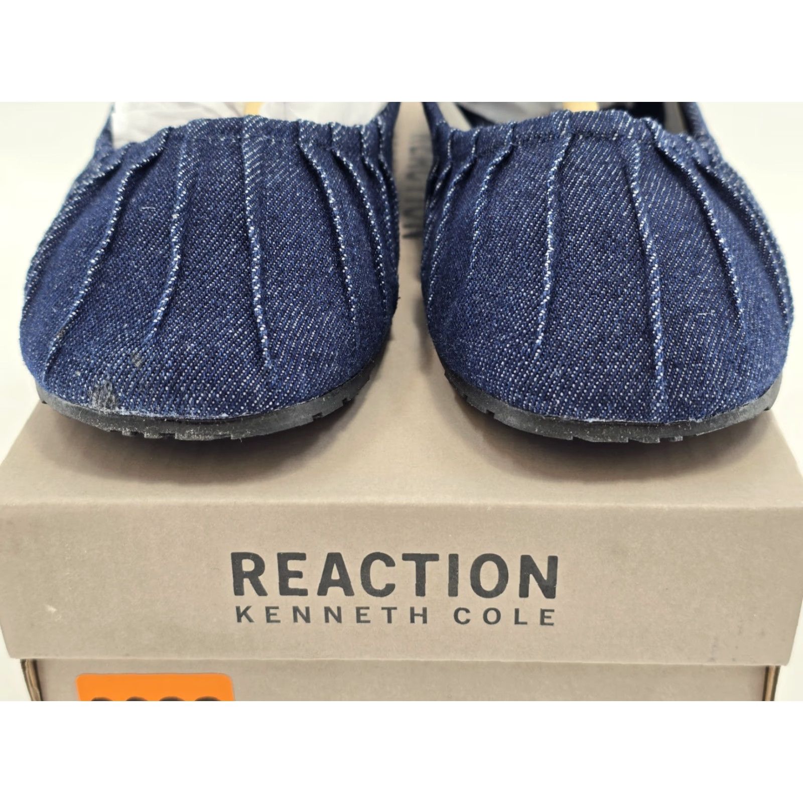 Vintage KENNETH COLE REACTION Women’s Eimar Pearl Denim Ballet Flats NIB Size 5.5 M - Blue Ballet Flat Shoe for Women Size US 4 / IT 34 - 3 Thumbnail
