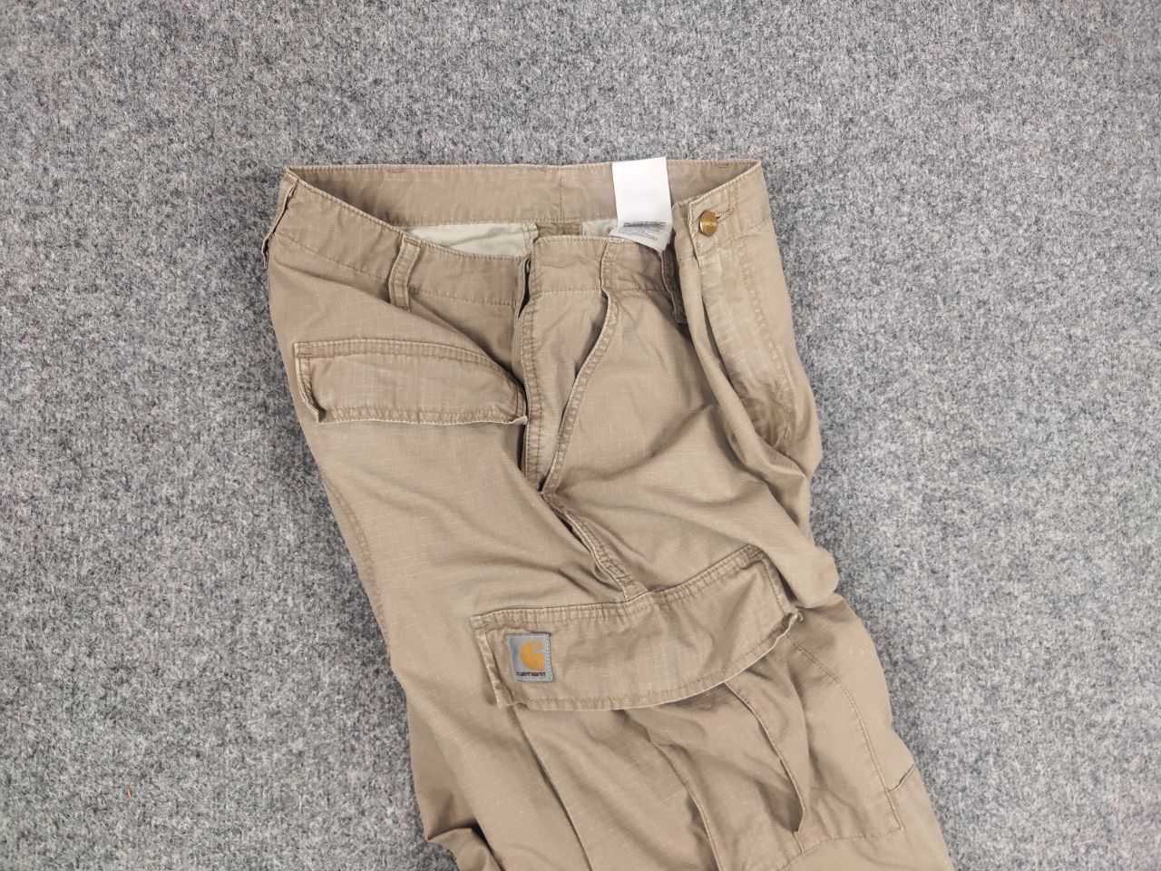 Vintage Carhartt Beige Ripstop Faded Cargo Pants Y2k Style