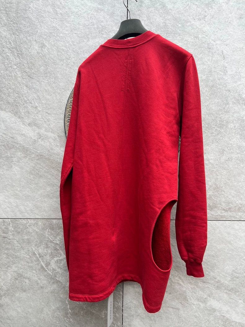 Rick Owens Rick Owens Red Subhuman Sweatshirt with Holes-2508 Size US S / EU 44-46 / 1 - 3 Thumbnail