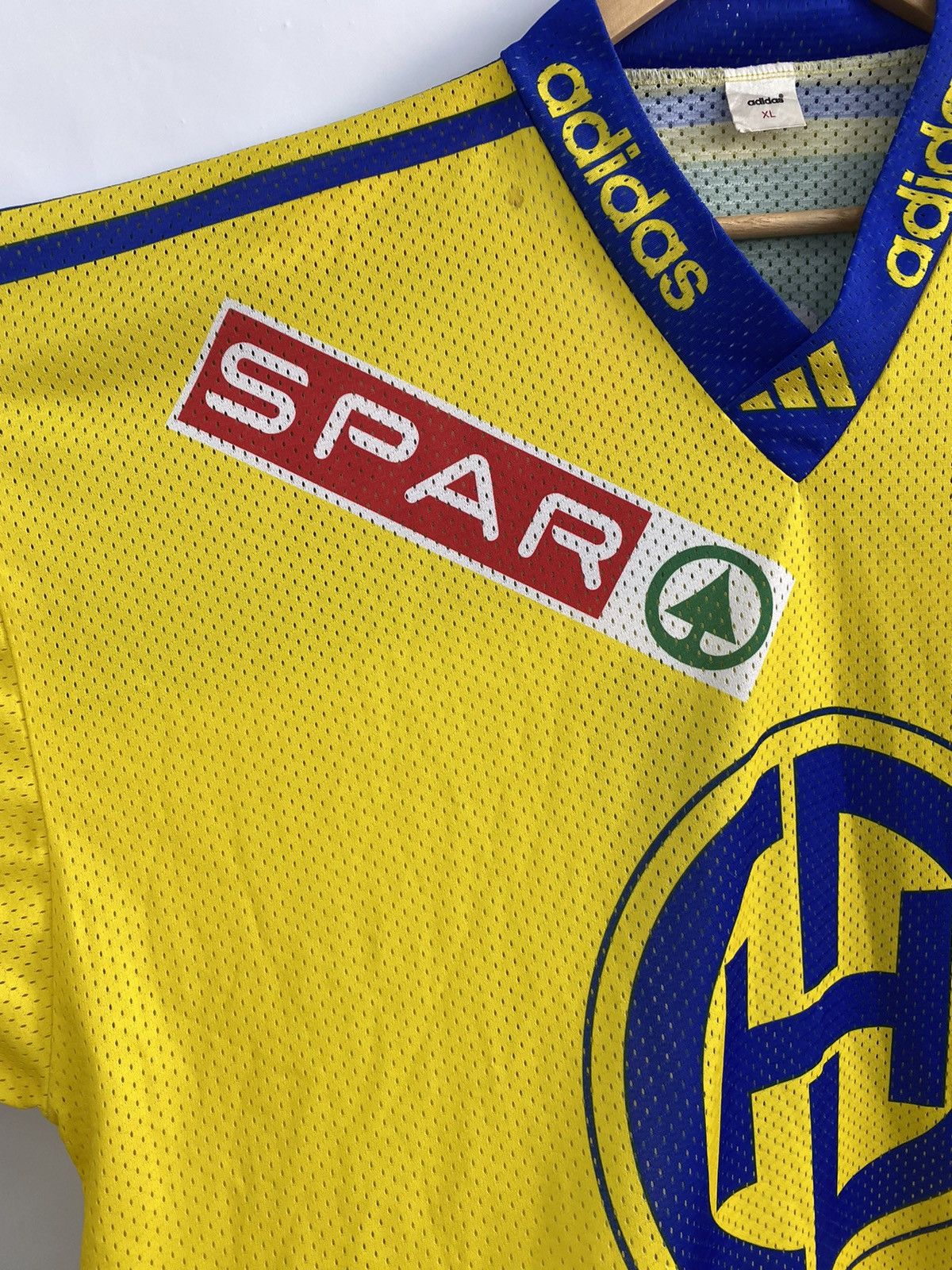 Adidas 🇨🇭 Vintage 90s Adidas Davos 21 Nurminen Hockey Jersey Tissot Size US XL / EU 56 / 4 - 6 Thumbnail
