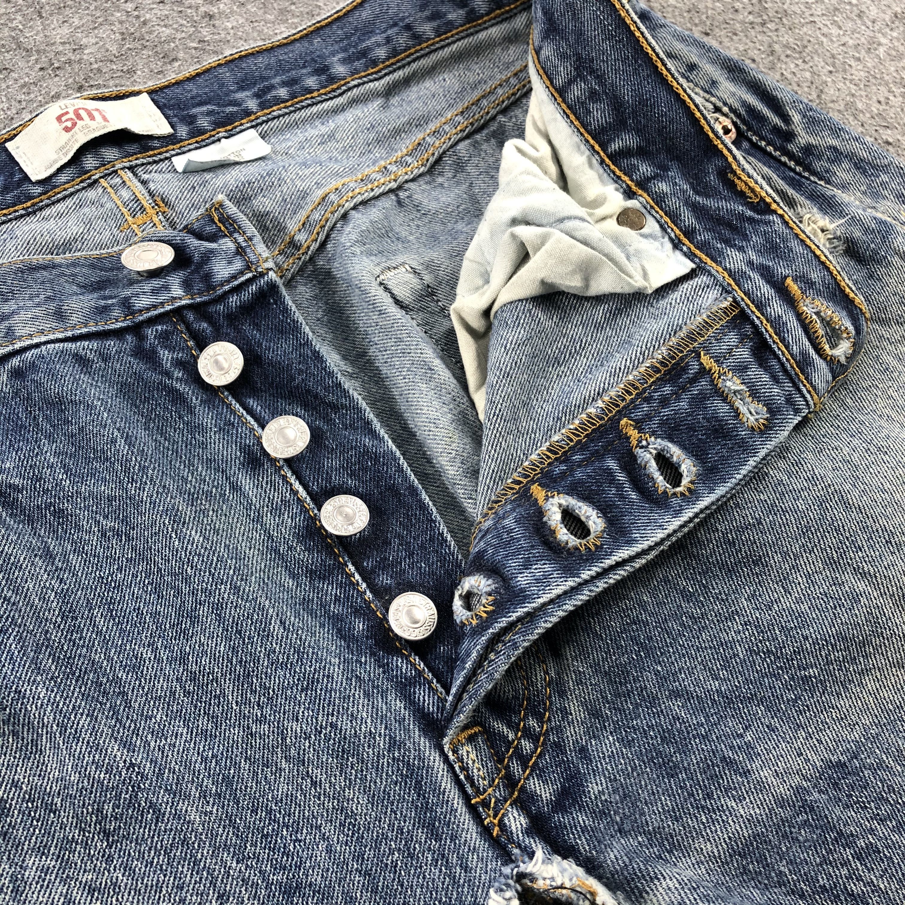 Levi's Vintage Blue Wash Levis 501 Jeans-JM1865 Size US 33 - 8 Thumbnail