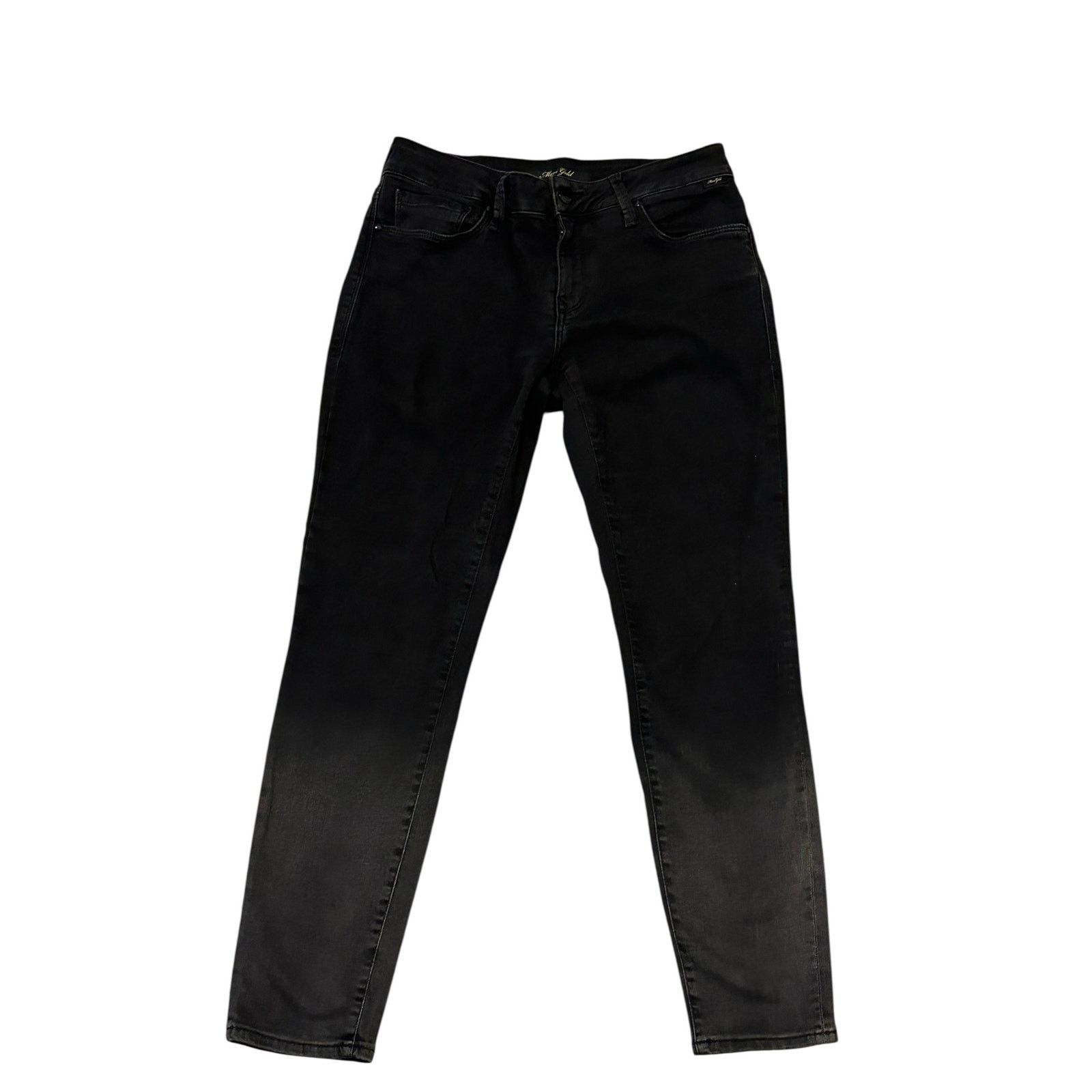 AG Adriano Goldschmied Mavi Gold Adrianna Ankle Black Mid Rise Super Skinny Jeans Size 28" / US 6 / IT 42 - 2 Thumbnail