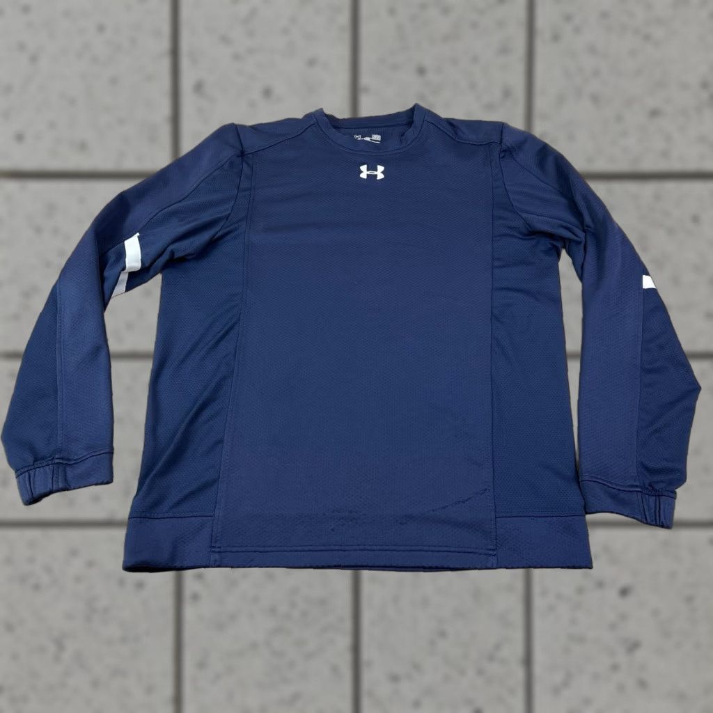 Under Armour Under Armour Mens Long Sleeve Shirt AllSeason Blue L Casual Activewear Pullover Size US L / EU 52-54 / 3 - 1 Thumbnail
