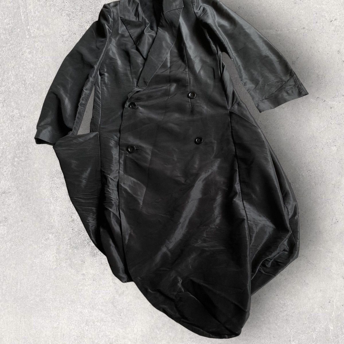 Yohji Yamamoto SS01 Silk Blend Drape Coat Size S / US 4 / IT 40 - 2 Thumbnail