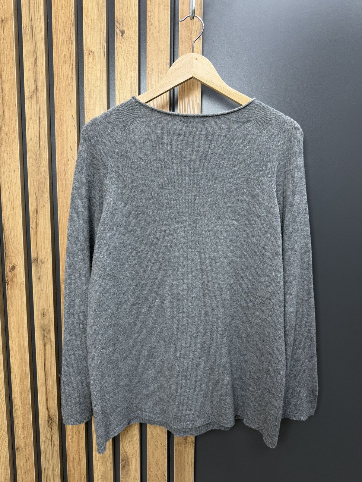 Gran Sasso Gran Sasso Womens Wool Knit Sweater Grey Size 48 Size XL / US 12-14 / IT 48-50 - 9 Thumbnail