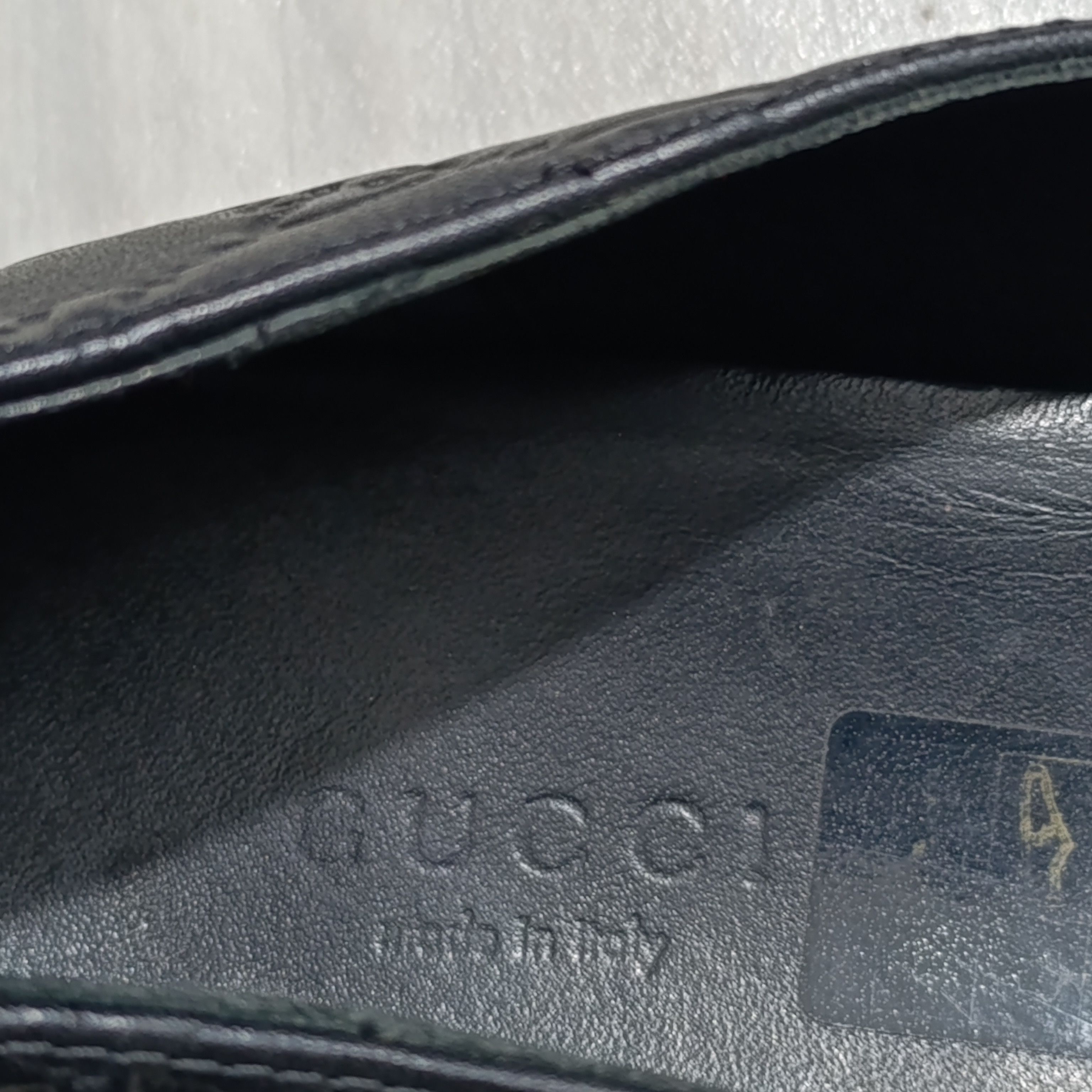 Gucci Gucci Black Leather Monogram Web Ballet Flats Size US 11 / IT 41 - 4 Thumbnail