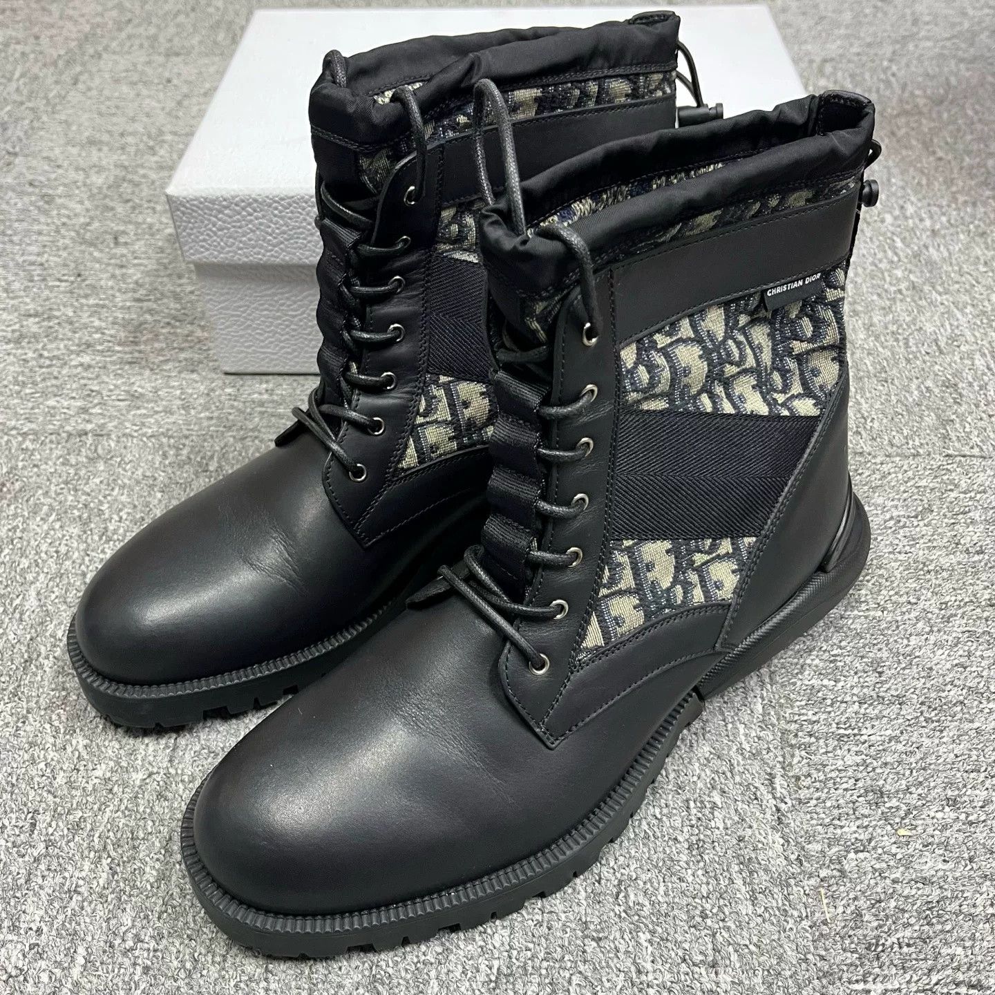 Dior Dior Black Letter Twill Calfskin Boots Size US 9 / EU 42 - 2 Thumbnail